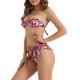 thumbnail image 4 of INSPIRAR CHIC Conjuntos de Bikini de Flores para Mujeres de 3 Piezas con Espalda Atada, Parte Inferior en Triángulo, Trajes de Baño Grande Rojo, 4 of 5