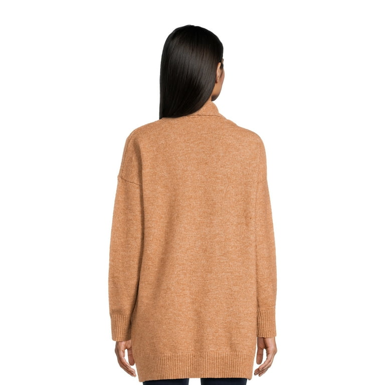 Time and Tru Women's Fuzzy Cardigan Sweater with Pockets Time and Tru Women's Fuzzy Cardigan Sweater with Pockets