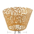 thumbnail image 2 of Leaf Filigree Cupcake Wrappers Wraps Liners Wedding Xmas Decoration Macarena Envoltura de la envoltura de la torta, 2 of 4