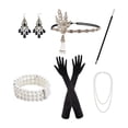 thumbnail image 1 of Conjunto de accesorios para mujer de los años 20, diadema, tocado de joyería para actuaciones en escenario Estilo C, 1 of 8