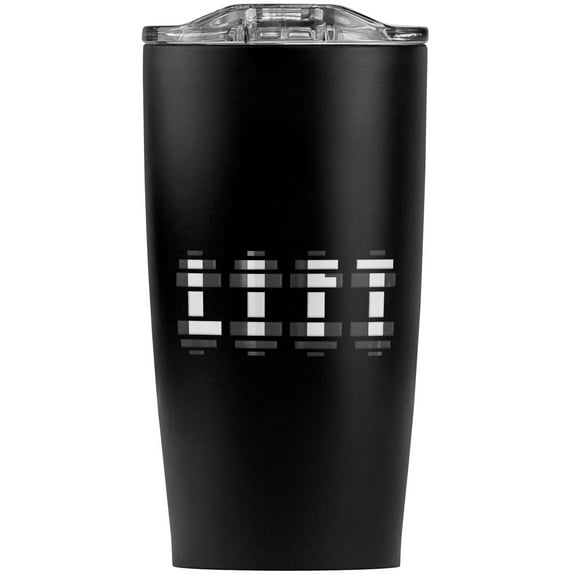 Lift Dumbells Weight Lifting Stainless Steel 20 oz Travel Tumbler, Vacuum Insulated & Double Wall with Leakproof Sliding Lid | Great for Coffee/Hot Drinks and Cold Beverages