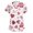 Watermelon Red, variant on Women's Fashion V-Neck Short Sleeve Work Top with Side Slits, Pockets, Valentine's Day Heart Print and Heart Elements, Casual Professional Shirt,Blue,4XL