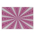 thumbnail image 1 of Retro Cutting Board, Retro Style Effect Stripes Bursting out from the Center with Stars, Decorative Tempered Glass Cutting and Serving Board, Small Size, Hot Pink and Coral, by Ambesonne, 1 of 1