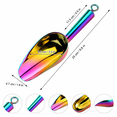 thumbnail image 5 of ABCISI Stainless Steel Ice Scoop, 9.8 Inch Rainbow Food Scoop with Thickened Mirror Finish, Multipurpose Metal Shovel for Candy, Flour, Nuts, Popcorn, Coffee Beans, Kitchen Bar Party Wedding, 5 of 7