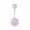 Pink, variant on 1Pc Heart Navel Ring Bell Button Ring Body Jewelry Sexy Beach Piercing US-Blue