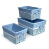 Three Basket Set with Liners-Color:Blue