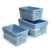 Three Basket Set with Liners-Color:Blue