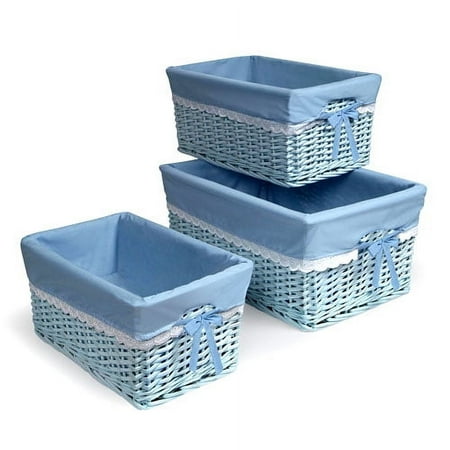 Three Basket Set with Liners-Color:Blue