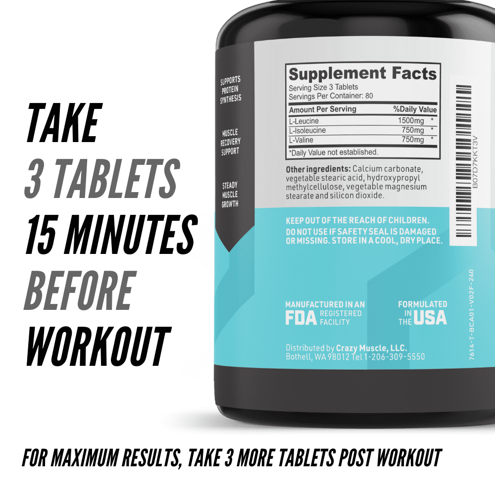 Say goodbye to chalky liquid supplements and messy powders - our mess-free BCAA Tablets are convenient and easy to use. Feel the results of enhanced recovery and muscle building within days of incorporating these tablets into your routine. Don't let fatigue and slow muscle growth hinder your progress - try our BCAA Tablets today and unlock your full potential in the gym.