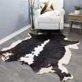 thumbnail image 2 of Natural Geo Brown/Black/White Cowhide Area Rug 5' x 5', 2 of 4