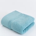 thumbnail image 1 of Xiao Hua 2 toallas suaves de color azul claro para baño, toallas de algodón puro de 35x75 cm para baño, toallas de baño ultrasuaves y absorbentes, paños de lavado ideales para la cara,, 1 of 5