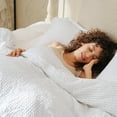 thumbnail image 6 of PHF Waffle Duvet Cover Set King Size, 3 Pieces Soft Breathable Bedding Comforter Cover for All Seasons, Waffle Textured Duvet Cover with 2 Pillow Shams Bedding Collection, 104"x90", White, 6 of 6