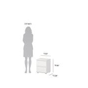 Tvilum Aurora 2 Drawer Bedroom Nightstand for Adults, White