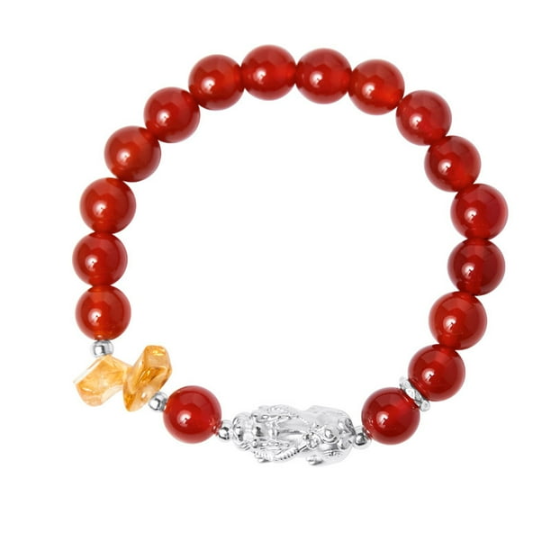 Pulsera Pixius de plata de ley con forma de ágata, estilo vintage