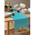 thumbnail image 3 of Hokiten Table Runners 72 Inches Long Dress Scarves, Coastal Starfish Farmhouse Kitchen/Dining Table Runner, Coffee Tablerunners, Modern Simple Ocean Nautical Beach 13x72 Inch, 3 of 7