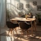 thumbnail image 2 of Sillas de Comedor Ergonomicas con Estructura de Madera Diseño Moderno Tipo Eames para Sala Oficina e Interiores Minimalistas con Soporte de Acero Set 4 Piezas Negro, 2 of 5