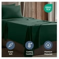 thumbnail image 5 of Twin Sheets Set - 3 Piece Twin Bed Sheets, Deep Pocket, Hotel Luxury, Extra Soft, Breathable and Cooling, Dark Green Sheets for Twin Size Mattresses, 5 of 9
