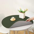 thumbnail image 1 of Feltree Double Sided Two Color Leather Round Table Mat Rainproof Dirtproof Oil Proof and Heat-insulating Placemat Home Solid Color Tablecloth, 1 of 7