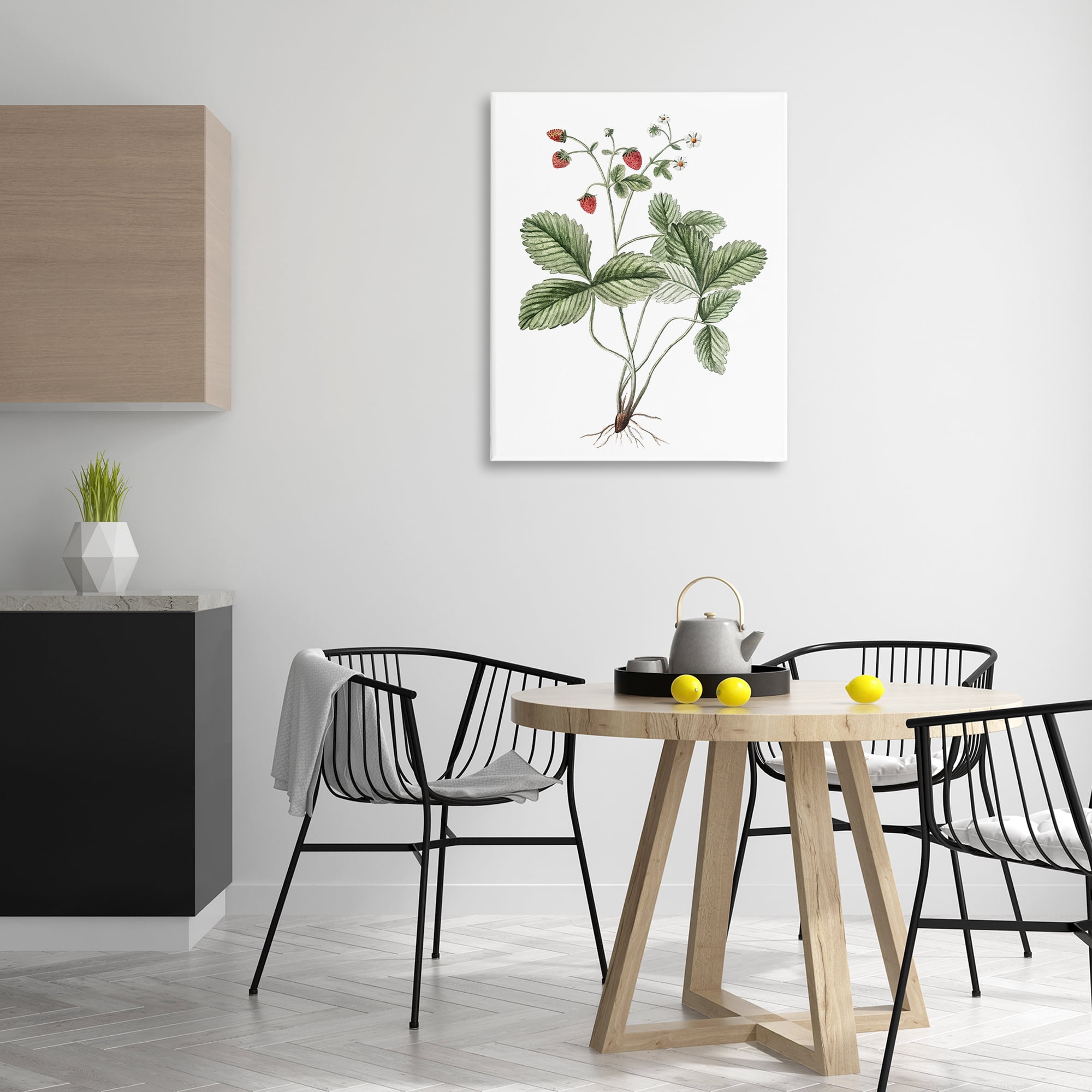 Stupell Industries Budding Strawberries Study Food & Beverage Painting Gallery Wrapped Canvas Art Print Wall Art, 30 x 40