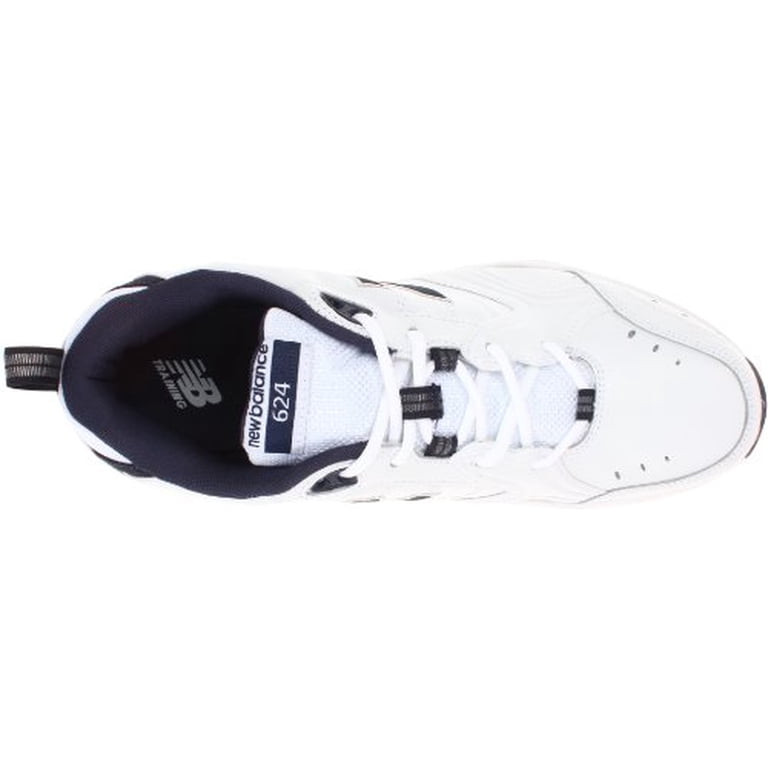 new balance men's mx624v2 casual comfort training shoe, white/navy