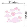 thumbnail image 4 of Danish Pastel Wall Decal Cute Seamless Pattern with Clouds and Shiny Hearts Bedroom Wall Decal for Girls Cute Themed Room Decal - Size: 20 In x 18 In, 4 of 5