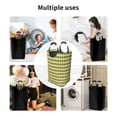 thumbnail image 5 of Xecao Mardi Gras Purple Yellow Plaid for Laundry Basket,Collapsible Large Laundry Hamper,Wash Bag for Laundry Room, Rolling Laundry Basket with Handles, 5 of 5