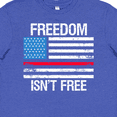 thumbnail image 4 of Inktastic Grunge American Flag Freedom Isn't Free Youth T-Shirt, 4 of 5