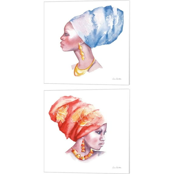 Great Art Now Elegance & Glow by Aimee Del Valle 2 Piece Canvas Art Set Each 14"W x 14"H