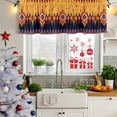 thumbnail image 6 of 2 Pack Valances for Windows, Ethnic Boho Window Valances for Living Room/Bedroom/Bathroom, Vintage Abstract Geometric Textured Light Filtering Kitchen Curtain Valance Window Treatment 42"W x18" L, 6 of 9