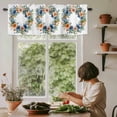 thumbnail image 5 of Colorful Flower Wreath Window Valance Curtain Watercolor Style Rod Pocket Short Curtain for Living Room, Bedroom & Kitchen Window Decor 60x18in, 5 of 8