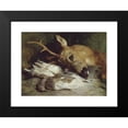 thumbnail image 2 of Sir Edwin Henry Landseer 18x14 Black Modern Framed Museum Art Print Titled - Head of a Roebuck and Two Ptarmigan (C. 1830), 2 of 5