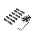 thumbnail image 1 of Ounissouiy Kit de varilla de enlace de dirección ajustable de aleación de aluminio para 1/18 Wltoys A949 RC varilla de enlace de dirección de Kits de construcción modelo negro, 1 of 6