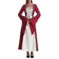 thumbnail image 2 of WILLBEST Pantalon de Robe pour Femmes avec Poches Robe Rétro Couleur Unie Manches Trompette Longue Robe Vintage Robe Gothique pour Femmes, 2 of 8
