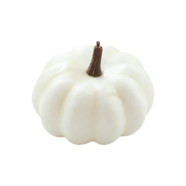 Calabaza artificial, calabaza de espuma falsa, modelo de calabaza de simulación de cosecha de otoño 65x9cm blanco