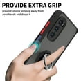 thumbnail image 4 of CoverON For Motorola Moto G Stylus 2022 Phone Case, Ring Holder Kickstand Magnetic Mount Clear Hard Back Cover Rubber Bumper, Black, 4 of 9
