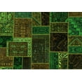 thumbnail image 1 of Ahgly Company Indoor Rectangle Patchwork Green Transitional Area Rugs, 8' x 12', 1 of 4