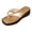 Gold, variant on Womens Arch Support Wedge Flip Flops Square Toe Rubber Platform Thong Sandals Ladies Comfortable Walking Slide Shoes Size 7 Gold