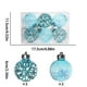 thumbnail image 2 of 6-Piece 6cm Transparent Painted Gold Glitter Ribbon Christmas Ornaments Set, 2 of 6