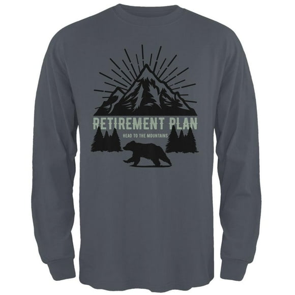 Retirement Plan Head To The Mountains Mens Long Sleeve T Shirt