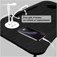 thumbnail image 4 of Foldable Lap Desk For Bed Bed Tray Table With 4 USB Ports Holder Slots Cup Holder And Drawer Laptop Desk Table With Mini Lamp Fan Portable Notebook Table Stand For Laptop, 4 of 9