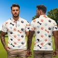 thumbnail image 5 of Binienty Cute Dog Paws His and Hers Matching Outfits Classic Fit Zip Up Collar Shirts Workout Tops for Women and Men Athletic Short Sleeve Athletic Tops for Workout Sports, 5 of 7