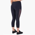 thumbnail image 4 of SPECIAL MAGIC Women's Mid Waist Side Mesh Dry Fit Workout Capri Leggings with Inner Pocket,2-Pack Black, 4 of 8