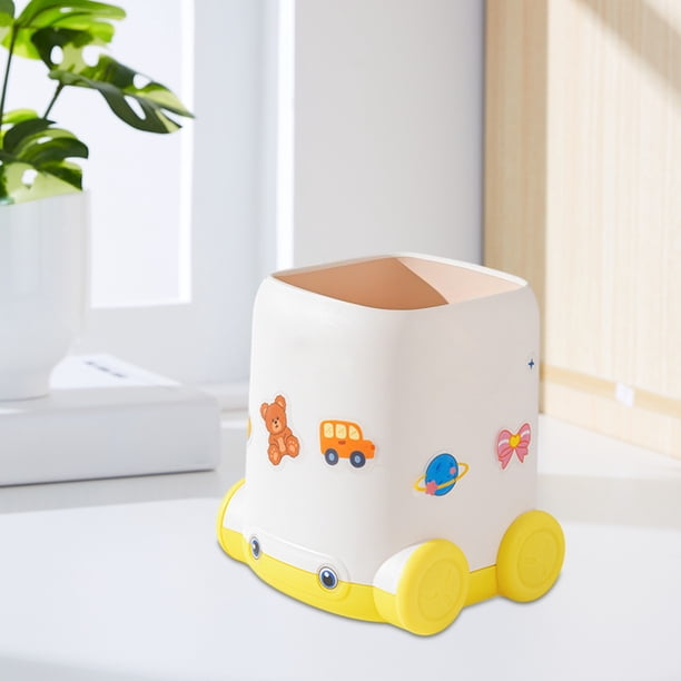 Cute Car Brush Pot Student Desktop Organizer High-value Stationery Bucket Large-capacity Interesting Brush Pot