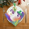 thumbnail image 2 of Dreamtimes Mardi Gras Cloth Napkins Set of 4, Oversized Washable Reusable Polyester Dinner Table Napkins for Family, Restaurant, Party Decor, 20 x 20 Inch, 2 of 7