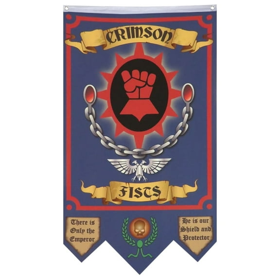 Wargame Style Crimson Fists Flag Banner Home Yard Garden Decor 30x50in