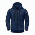 thumbnail image 6 of RYDCOT Mens Full Zip Casual Cotton Hooded Fleece Lined Hoodies Drawstring Sweatshirts Casual Long Sleeve Shirts with Zipper Pockets Navy, 6 of 9