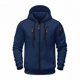 thumbnail image 5 of Yaoyar Men's Zip Up Hoodie Color Block Long Sleeve Casual Sweatshirt with Pocket Men's Long Sleeved Hooded Top, 5 of 8