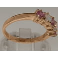 thumbnail image 4 of LBG British Made 18k Rose Gold Real Pink Tourmaline & Opal Womens Eternity Ring - 33 size options - Size 8.25, 4 of 6