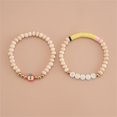 thumbnail image 5 of Handmade Teacher Appreciation Stackable Bracelets Teacher's Day Personalized Soft Clay Teach Inspire Nature Wood Beaded Elastic Bracelets for Women Christmas Graduation Birthday Party Jewelry Gifts, 5 of 10