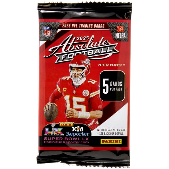 NFL Panini 2025 Absolute Football Trading Card Pack (5 Cards)
